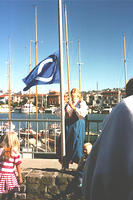 BoBo with the Knarr flag