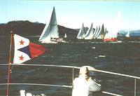 Jan watching Big Boat Races - 1981
